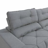 Sofá Retrátil Kappesberg Sander Linho Cinza - 5