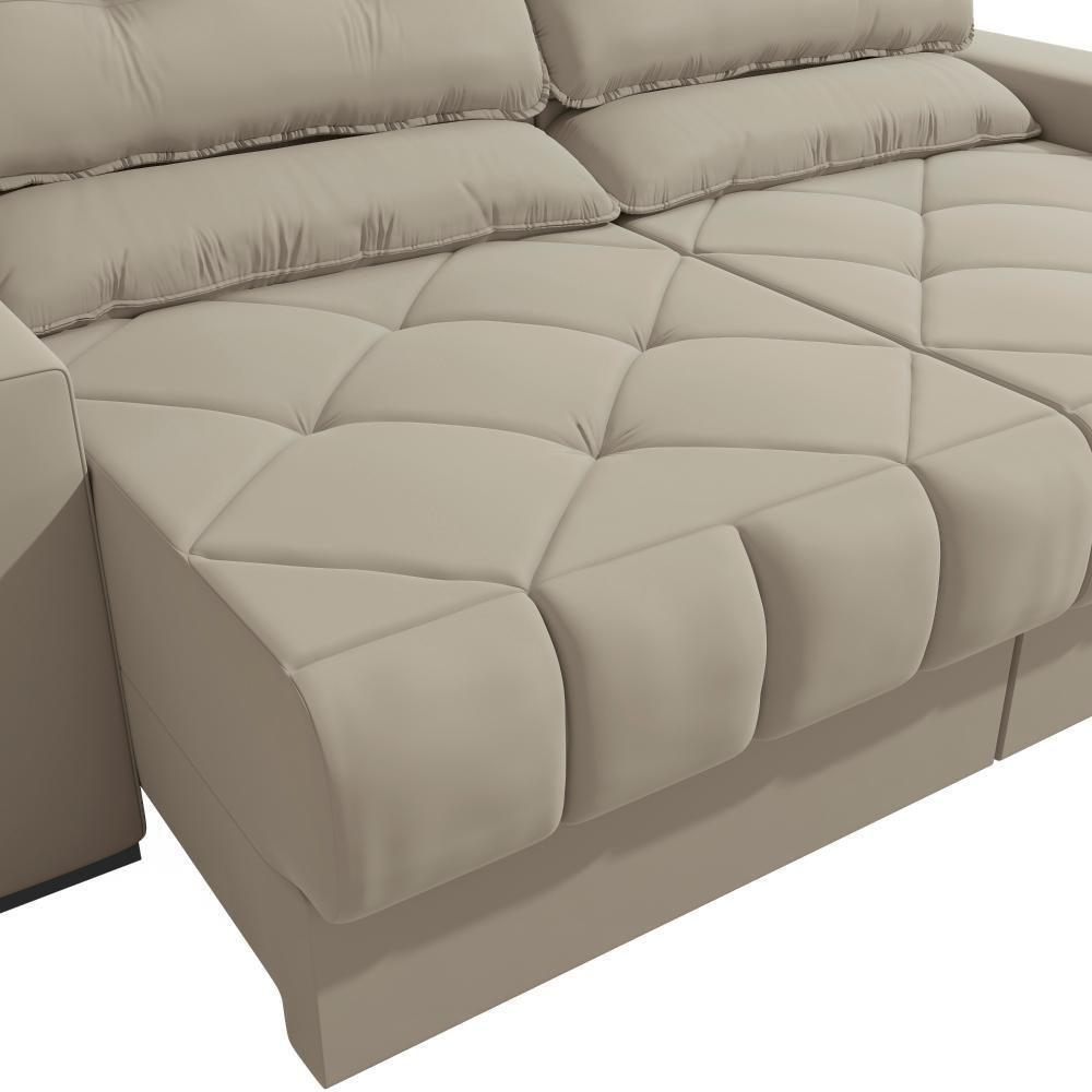 Sofá Retrátil Kappesberg Sander Suede Bege - 6