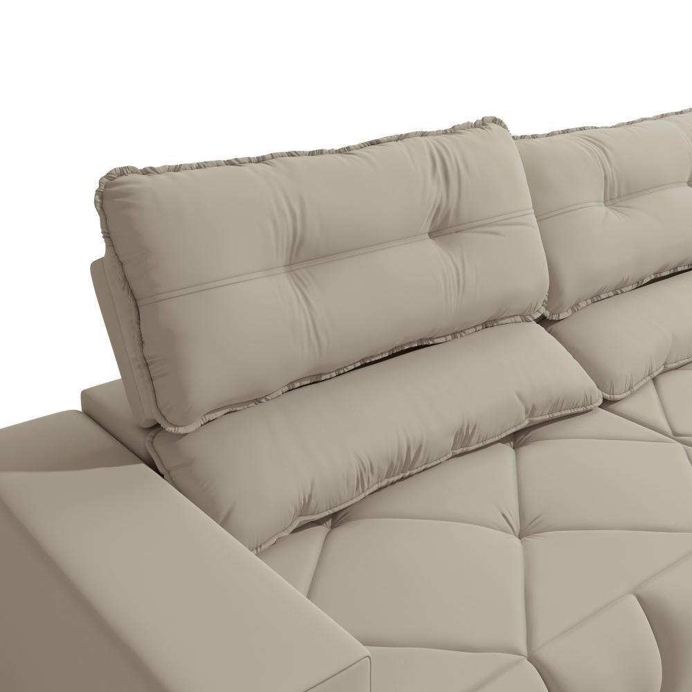 Sofá Retrátil Kappesberg Sander Suede Bege - 7