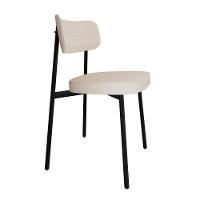 Conjunto 6 Cadeiras De Jantar Alloa Corriente Palha Estrutura Preta - 2