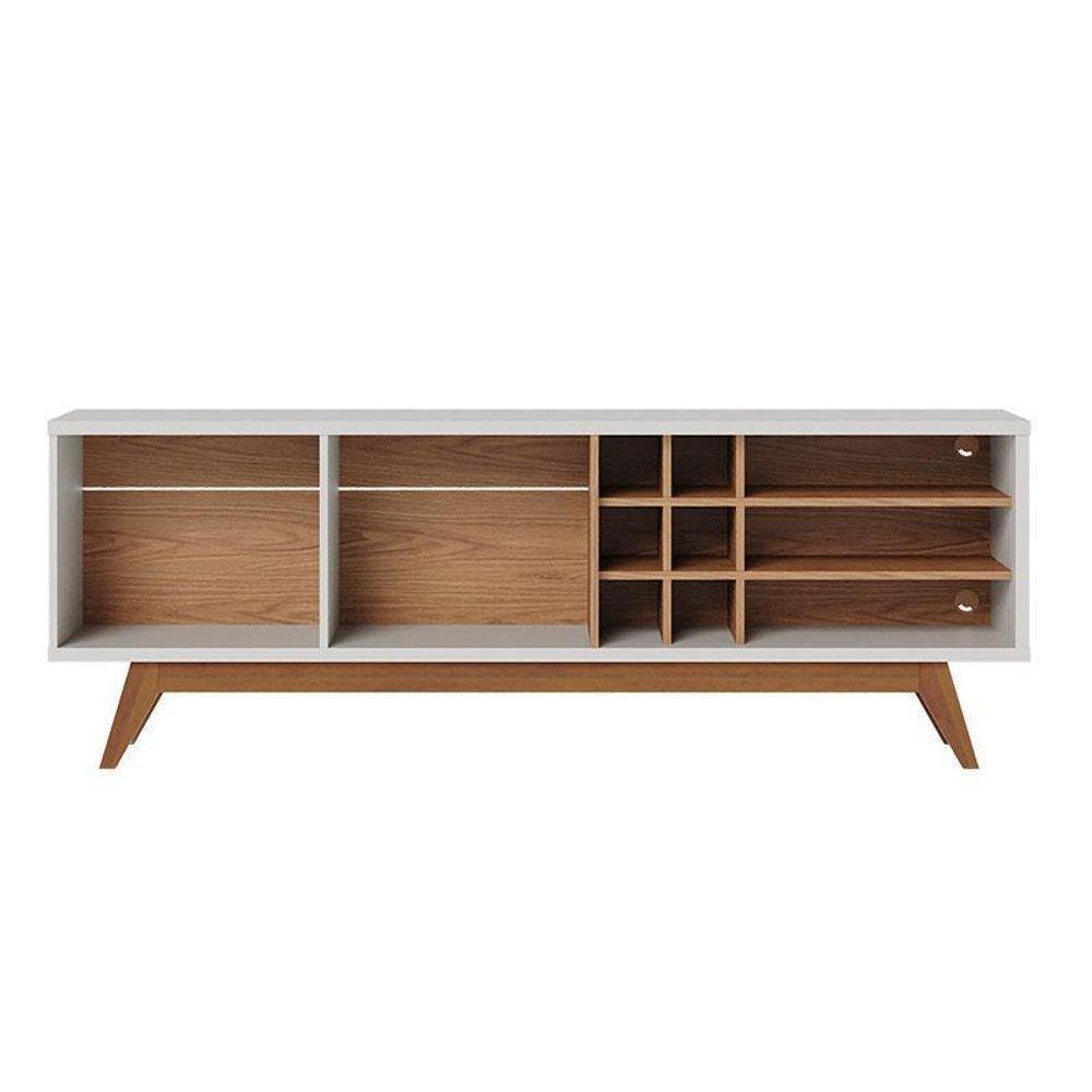 Rack Bancada Noronha 1.8 Off White Matte Freijó Com Aparador Riviera Freijó – Colibri - 3