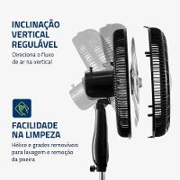 Ventilador De Coluna Mondial 40cm Super Turbo Tech VTX-40C-8P-CR Preto Prata 220V - 5