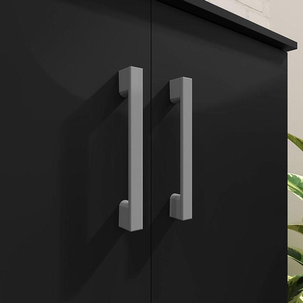 Armário Multiuso Brisa Preto Fosco - Kits Paraná - 4