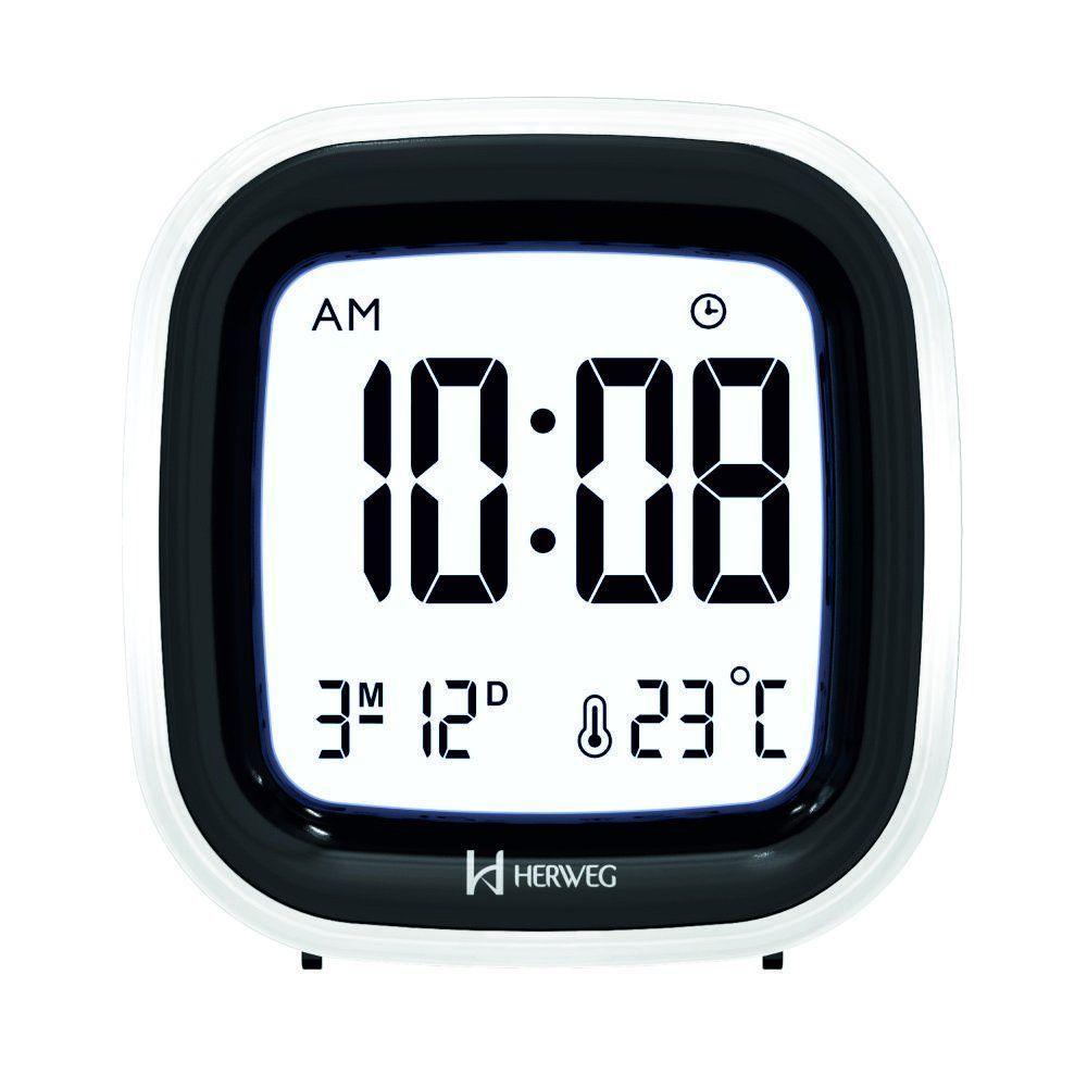 Despertador Digital Preto Herweg 2995 único - 1