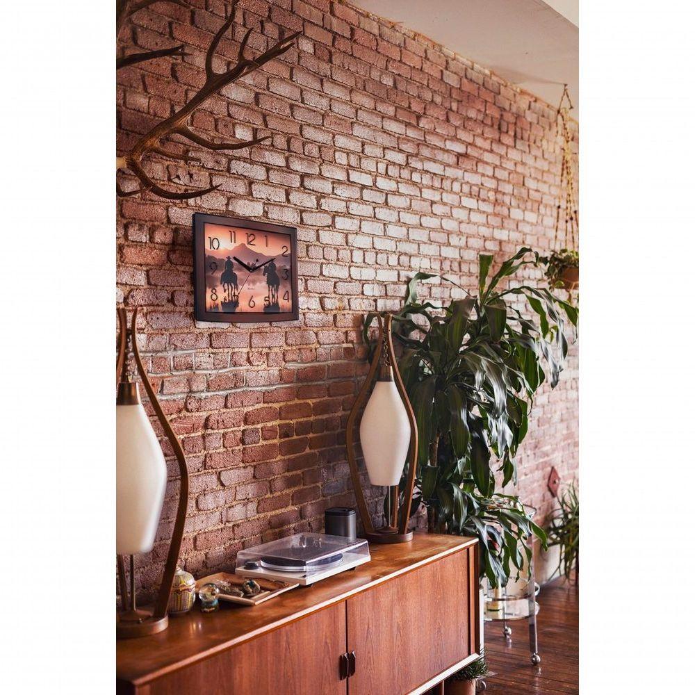 Relógio De Parede Retangular Cavalos Herweg 6914 único - 3