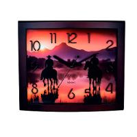 Relógio De Parede Retangular Cavalos Herweg 6914 único - 1