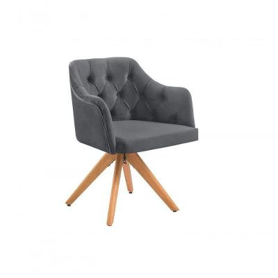 Poltrona Decorativa 1 Lugar Zara Pe Madeira Unidecor Capuccino