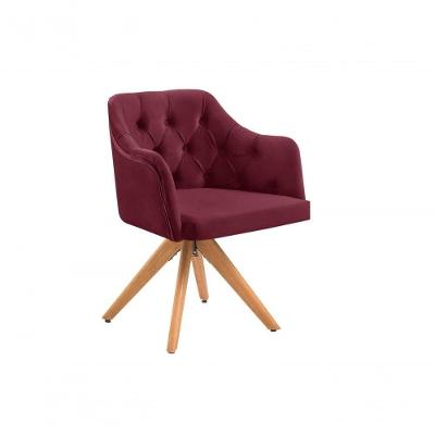 Poltrona Decorativa 1 Lugar Zara Suede Bordô Unidecor