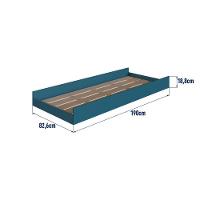 Cama Treliche Infantil Bicama Menino Menina 2,32m Com Escada, Nichos E Gavetas Aveiro Com Azul - 8