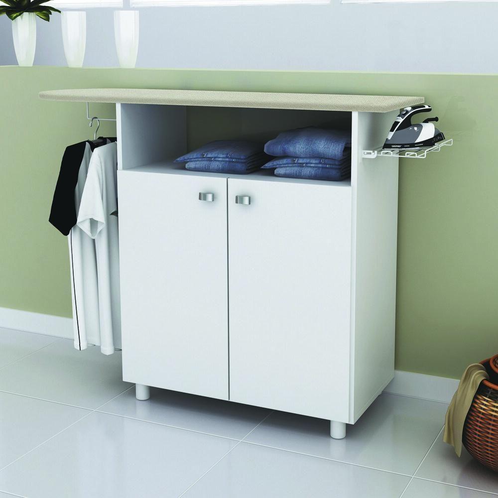 Tábua De Passar Roupa Com Armário 2 Portas Cr30007 Branca - 1