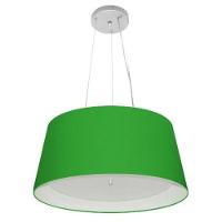 Lustre Pendente Cone Vivare Md-4144 Cúpula Em Tecido 25x50x40cm - Bivolt Verde-folha-branco 127/220v - 3
