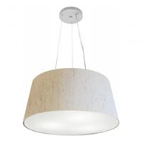 Lustre Pendente Cone Vivare Md-4048 Cúpula Em Tecido 21/50x40cm - Bivolt Linho Bege 127/220v - 3