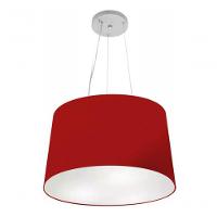 Lustre Pendente Cone Vivare Md-4153 Cúpula Em Tecido 30/45x40cm - Bivolt Bordo 127/220v - 3