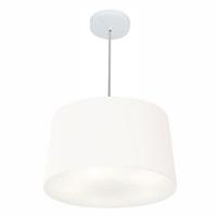 Lustre Pendente Cone Vivare Md-4156 Cúpula Em Tecido 30/45x40cm - Bivolt Branco 127/220v - 1