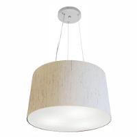 Lustre Pendente Cone Vivare Md-4153 Cúpula Em Tecido 30/45x40cm - Bivolt Linho Bege 127/220v - 1