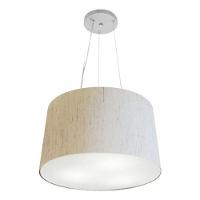Lustre Pendente Cone Vivare Md-4153 Cúpula Em Tecido 30/45x40cm - Bivolt Linho Bege 127/220v - 3