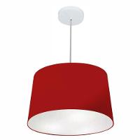Lustre Pendente Cone Vivare Md-4156 Cúpula Em Tecido 30/45x40cm - Bivolt Bordo 127/220v - 1