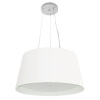 Lustre Pendente Cone Vivare Md-4144 Cúpula Em Tecido 25x50x40cm - Bivolt Branco 127/220v - 1