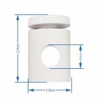 Kit-10 Desviador De Cabo Para Lustres E Pendentes E Luminária Md-6005/10 Branco - 4