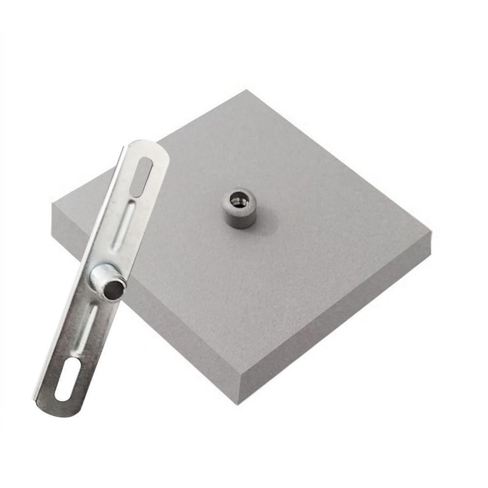 Kit/3 Canopla Lustre Pendente Quadrado Md-1005 12x12x2cm Cinza - 2