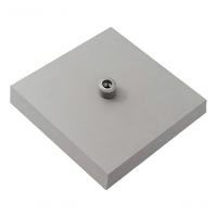 Kit/3 Canopla Lustre Pendente Quadrado Md-1005 12x12x2cm Cinza - 3