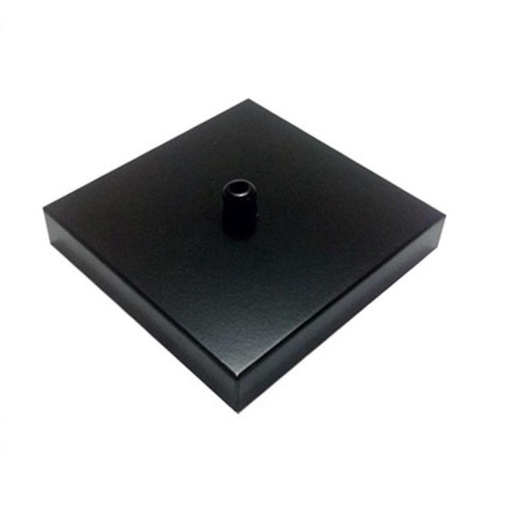 Kit/3 Canopla Lustre Pendente Quadrado Md-1005 12x12x2cm Preto - 1