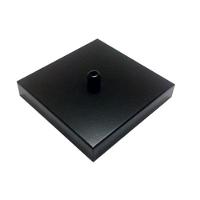 Kit/3 Canopla Lustre Pendente Quadrado Md-1005 12x12x2cm Preto - 1