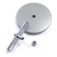 Kit/3 Canopla Lustre Pendente Cilíndrica Vivare Md-1004 11x1,2cm Prata - 4