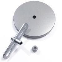 Kit/2 Canopla Lustre Pendente Cilíndrica Vivare Md-1004 11x1,2cm Prata - 2