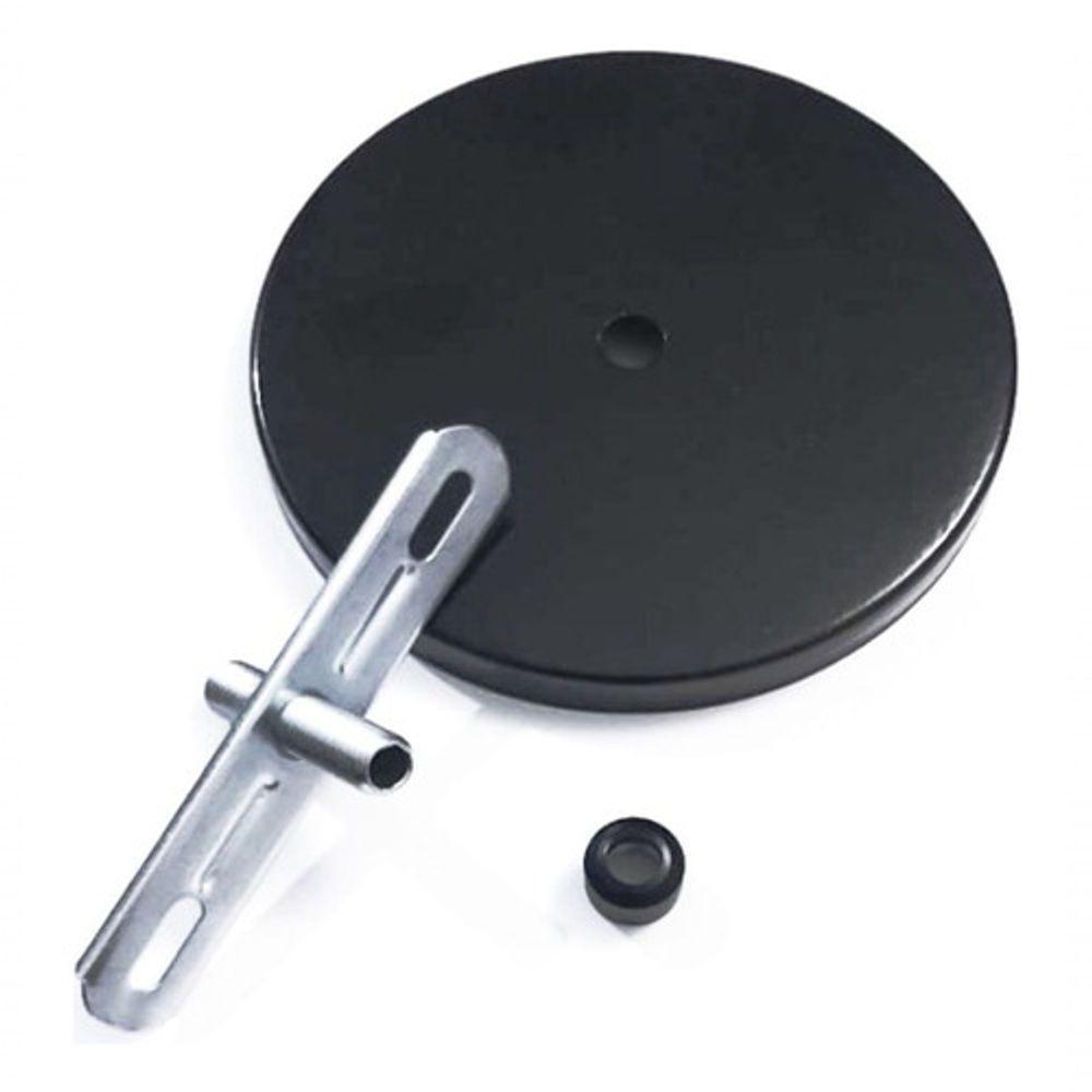 Kit/2 Canopla Lustre Pendente Cilíndrico Vivare Md-1004 11x1,2cm Preto - 4