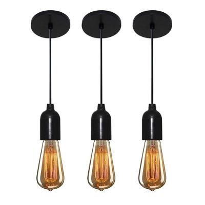 Kit/3 Lustre Pendente Luminária Md-4149 Suporte Para Lâmpada / Não Inclusa - Bivolt