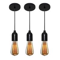 Kit/3 Lustre Pendente Luminária Md-4149 Suporte Para Lâmpada / Não Inclusa - Bivolt - 1