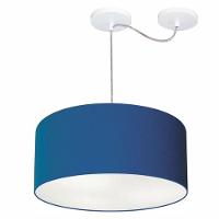 Lustre Pendente Cilíndrico Com Desvio De Centro Md-4147 Cúpula 50x25cm Azul Marinho - Bivolt - 2