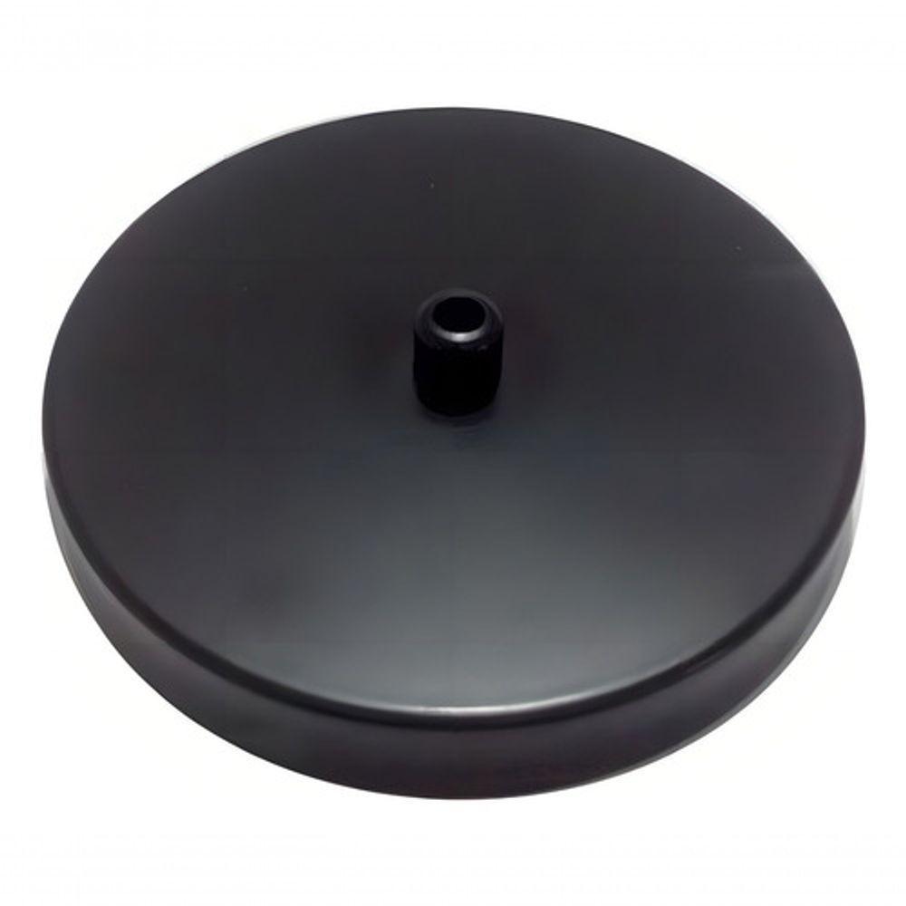 Kit/3 Canopla Lustre Pendente Cilíndrica Vivare Md-1004 11x1,2cm Preto - 3