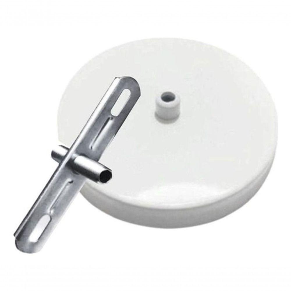 Kit/5 Canopla Lustre Pendente Cilíndrica Vivare Md-1004 11x1,2cm Branco - 4