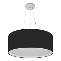 Lustre Pendente Cilíndrico Duplo Md-4124 Cúpula Em Tecido 50x25cm Preto - Bivolt - 3