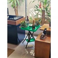 Mesa Mesinha Petisqueira Dobrável Portátil Cerveja Churrasco Verde