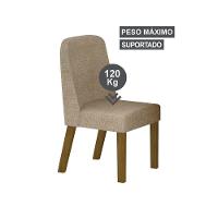 Conjunto Sala De Jantar Mesa Orgânica Com Vidro 200cm Com 6 Cadeiras Pé Madeira Isis Freijó/off White/linho Palha