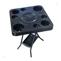 Mesa Mesinha Petisqueira Dobrável Portátil Cerveja Churrasco Preta - 5