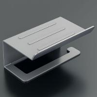 Suporte Para Papel Higiênico Premium Com Apoio Para Objetos Cinza - 2