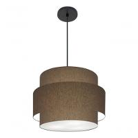 Lustre Para Sala De Jantar Vivare Md-4393 Cúpula Em Tecido 45cm Cáqui 127/220v - 7