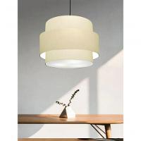 Lustre Para Sala De Jantar Vivare Md-4393 Cúpula Em Tecido 45cm Algodão-crú 127/220v - 9