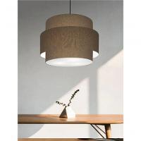 Lustre Para Sala De Jantar Vivare Md-4395 Cúpula Em Tecido 55cm Cáqui 127/220v - 9