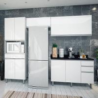 Armário Cozinha Completa Top Class 4 Peças Com Balcão Branco Branco - 9