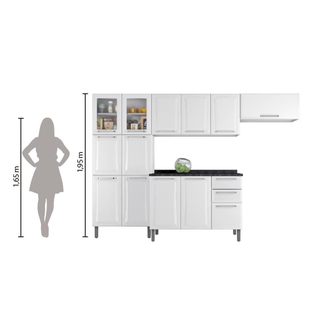 Armário Cozinha Completa Itatiaia Tarsila De Aço 13 Portas 2 Gavetas Branco Branco - 2