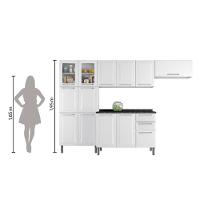 Armário Cozinha Completa Itatiaia Tarsila De Aço 13 Portas 2 Gavetas Branco Branco - 2