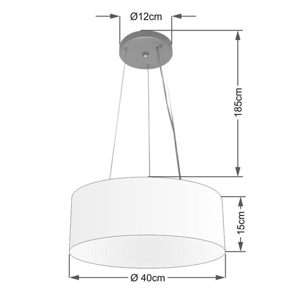 Lustre Luminária Pendente Cupula Em Tecido Md-39801 - Bivolt - Para 3-lâmpadas E27 - Lustres Vivare Café 40x15cm - 2