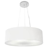 Lustre Luminária Pendente Cupula Em Tecido Md-39803 - Bivolt - Para 3 Lâmpadas E27 - Lustres Vivare Branco 50x15cm - 1