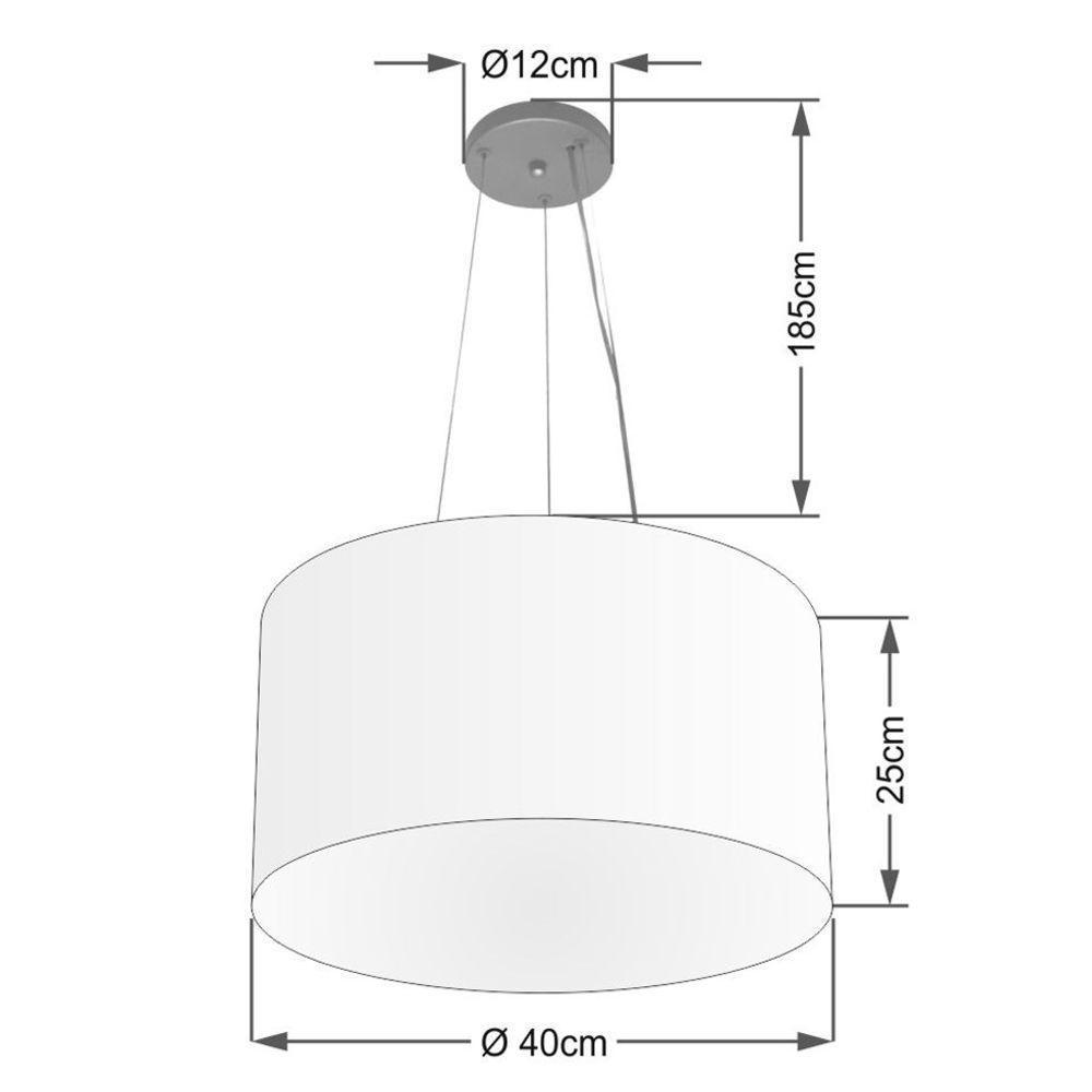 Lustre Luminária Pendente Cupula Em Tecido Md-39801 - Bivolt - Para 3-lâmpadas E27 - Lustres Vivare Café 40x25cm - 2