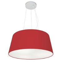 Lustre Pendente Cone Vivare Md-4048 Cúpula Em Tecido 21/50x40cm - Bivolt Bordo 127/220v - 1